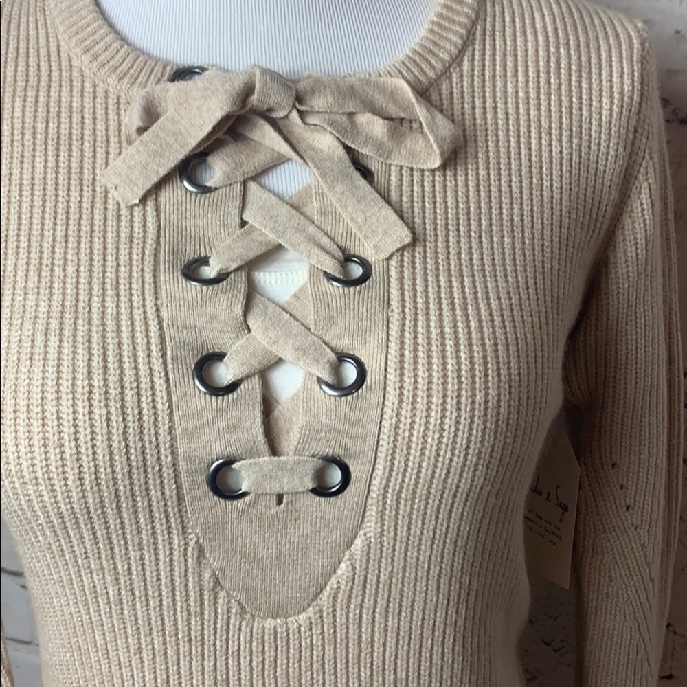 Sadie & Sage Taupe Sweater Dress Small - Picture 2 of 11